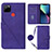 Leather Case Stands Flip Cover Holder Y02B for Realme C25S Purple