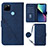 Leather Case Stands Flip Cover Holder Y02B for Realme C25Y India Blue