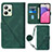 Leather Case Stands Flip Cover Holder Y02B for Realme C35 Green