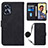 Leather Case Stands Flip Cover Holder Y02B for Realme C55 Black