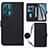 Leather Case Stands Flip Cover Holder Y02B for Realme Q5 5G Black