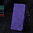 Leather Case Stands Flip Cover Holder Y02B for Samsung Galaxy A02 Purple