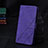 Leather Case Stands Flip Cover Holder Y02B for Samsung Galaxy A02s Purple