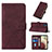 Leather Case Stands Flip Cover Holder Y02B for Samsung Galaxy A12 Nacho