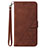 Leather Case Stands Flip Cover Holder Y02B for Samsung Galaxy A23 5G Brown