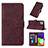 Leather Case Stands Flip Cover Holder Y02B for Samsung Galaxy F22 4G