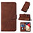 Leather Case Stands Flip Cover Holder Y02B for Samsung Galaxy M02s