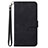 Leather Case Stands Flip Cover Holder Y02B for Samsung Galaxy M33 5G Black