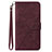 Leather Case Stands Flip Cover Holder Y02B for Samsung Galaxy M33 5G Red Wine