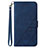 Leather Case Stands Flip Cover Holder Y02B for Samsung Galaxy M53 5G Blue