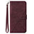 Leather Case Stands Flip Cover Holder Y02B for Samsung Galaxy S20 Lite 5G Red Wine