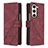 Leather Case Stands Flip Cover Holder Y02B for Samsung Galaxy Z Fold5 5G Red Wine