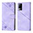 Leather Case Stands Flip Cover Holder Y02B for Vivo V21e 4G Clove Purple