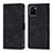 Leather Case Stands Flip Cover Holder Y02B for Vivo Y01 Black