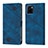 Leather Case Stands Flip Cover Holder Y02B for Vivo Y01 Blue