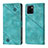 Leather Case Stands Flip Cover Holder Y02B for Vivo Y01 Green