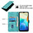 Leather Case Stands Flip Cover Holder Y02B for Vivo Y02S