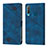 Leather Case Stands Flip Cover Holder Y02B for Vivo Y12 Blue