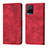 Leather Case Stands Flip Cover Holder Y02B for Vivo Y21a Red