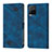 Leather Case Stands Flip Cover Holder Y02B for Vivo Y32 4G Blue