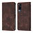 Leather Case Stands Flip Cover Holder Y02B for Vivo Y51 (2021) Brown