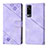 Leather Case Stands Flip Cover Holder Y02B for Vivo Y51 (2021) Clove Purple