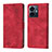 Leather Case Stands Flip Cover Holder Y02B for Vivo Y77e 5G Red