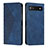 Leather Case Stands Flip Cover Holder Y02X for Google Pixel 6a 5G Blue