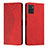 Leather Case Stands Flip Cover Holder Y02X for Motorola Moto E22 Red