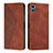 Leather Case Stands Flip Cover Holder Y02X for Motorola Moto E22S