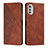 Leather Case Stands Flip Cover Holder Y02X for Motorola Moto E32s