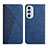 Leather Case Stands Flip Cover Holder Y02X for Motorola Moto Edge 30 Pro 5G Blue