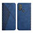 Leather Case Stands Flip Cover Holder Y02X for Motorola Moto G Play (2023) Blue