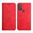 Leather Case Stands Flip Cover Holder Y02X for Motorola Moto G Play (2023) Red