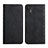 Leather Case Stands Flip Cover Holder Y02X for Motorola Moto G Stylus (2021) Black