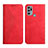 Leather Case Stands Flip Cover Holder Y02X for Motorola Moto G60s Red