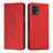 Leather Case Stands Flip Cover Holder Y02X for Motorola Moto G72 Red