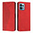 Leather Case Stands Flip Cover Holder Y02X for Motorola Moto X40 5G Red