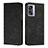 Leather Case Stands Flip Cover Holder Y02X for Oppo A77 5G Black