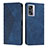 Leather Case Stands Flip Cover Holder Y02X for Oppo A77 5G Blue