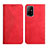 Leather Case Stands Flip Cover Holder Y02X for Oppo A94 5G Red