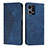 Leather Case Stands Flip Cover Holder Y02X for Oppo F21 Pro 4G Blue