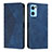 Leather Case Stands Flip Cover Holder Y02X for Oppo Find X5 Lite 5G Blue