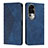 Leather Case Stands Flip Cover Holder Y02X for Oppo Reno10 Pro+ Plus 5G Blue