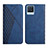 Leather Case Stands Flip Cover Holder Y02X for Realme 8 Pro Blue