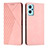 Leather Case Stands Flip Cover Holder Y02X for Realme 9i 5G Rose Gold