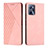 Leather Case Stands Flip Cover Holder Y02X for Realme C35 Rose Gold