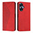 Leather Case Stands Flip Cover Holder Y02X for Realme C55 Red