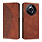 Leather Case Stands Flip Cover Holder Y02X for Realme Narzo 60 5G Brown