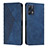 Leather Case Stands Flip Cover Holder Y02X for Realme Q5 5G Blue